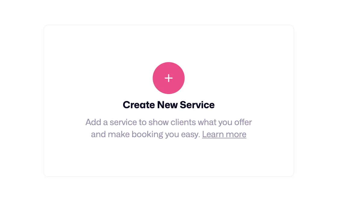 Screenshot of the Create New Service button on Dribbble