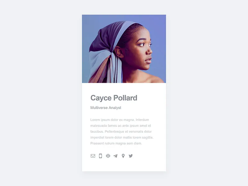 Screenshot of a link-in-bio profile card