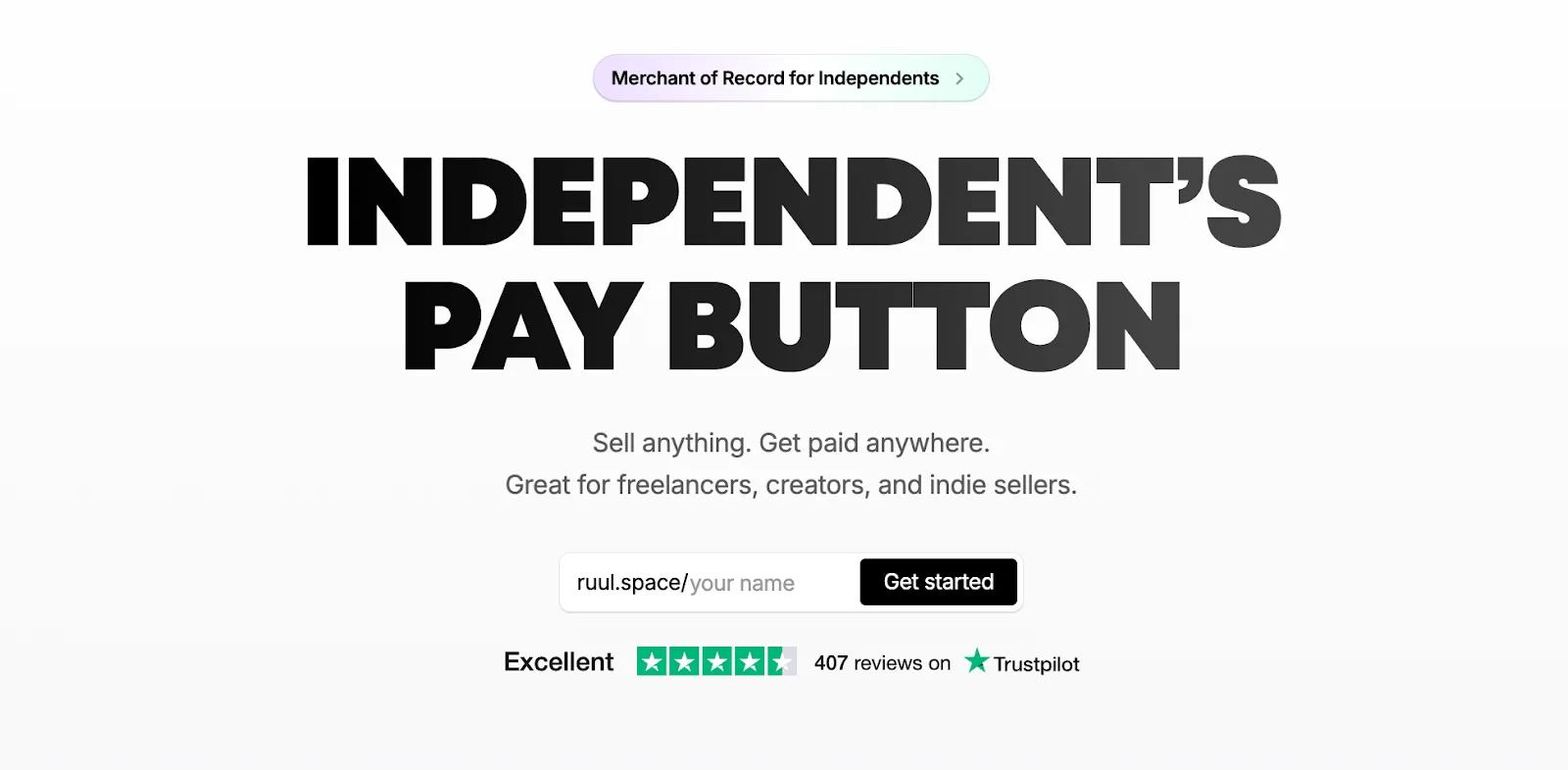 Screenshot of Ruul's pay button feature
