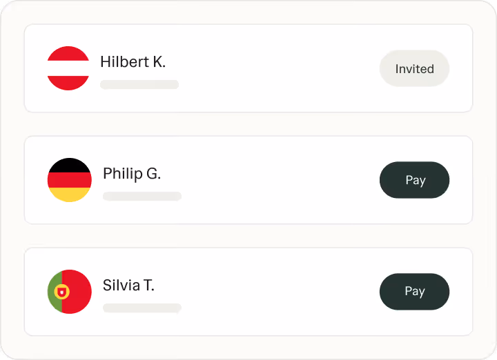 Global contractor payouts and multi-currency options in Ruul