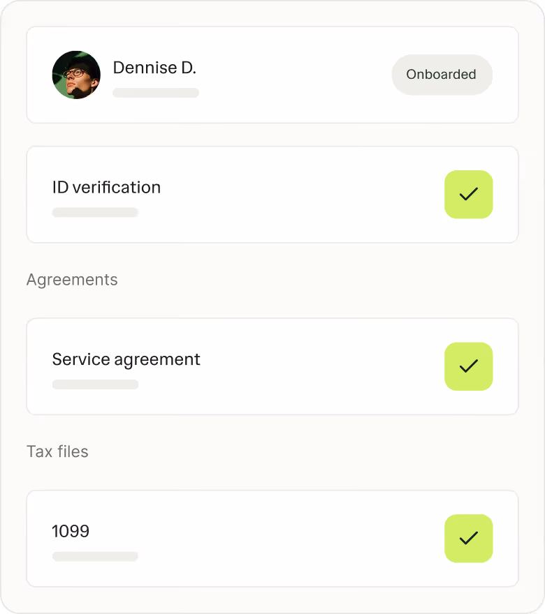 Lista freelancerów i działania zarządzania w panelu Ruul