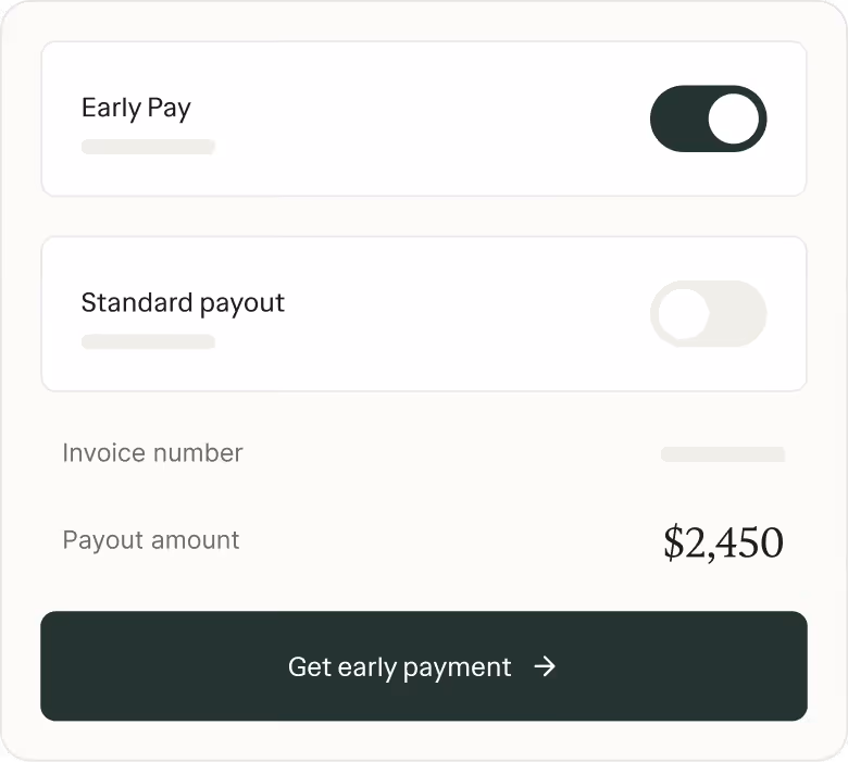 Create an invoice with Early Pay
