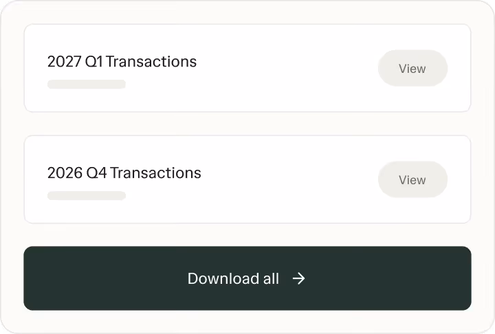Options d'exportation ou de téléchargement Ruul pour les récapitulatifs de transactions